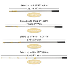 Load image into Gallery viewer, Cyfie Retractable Fishing Gaff, 4.8/6.6/7.8/9.4/16.4ft Telescopic Fishing Gaff with 8mm Screw, Capable for Fish Gig Spear Harpoon Hook, Ice and Saltwater Fishing Gaff Pole for Hunting Fish Frog Mole
