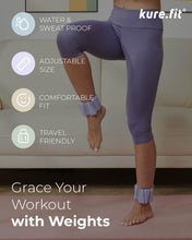 Load image into Gallery viewer, kure.fit Pilates Weight | Wrist &amp; Ankle Weights for Women | Weighted Bangles | 1LB Set of 2- Lilac
