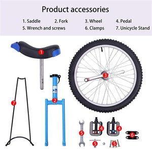 18" Adjustable Height Balance Unicycle for Learning, Training, Weight Loss & Physical Fitness – Safe & Comfortable Design