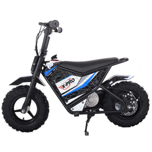 X-PRO XP250E 250W 24V Electric Dirt Bike with Chain Drive! 6.5" Wheels! Rear Disc Brakes! (Blue)