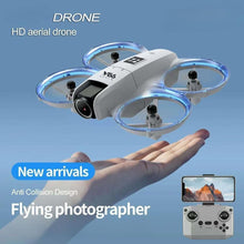 Load image into Gallery viewer, Drone With Dual Cameras, Electrically Adjustable 180 Degrees, LED Lights, Propeller Safety Protection, Intelligent Obstacle Avoidance, Headless Mode
