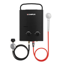 Load image into Gallery viewer, CAMPLUX 1.32 GPM Portable Water Heater, 5L Tankless Water Heater Propane Outdoor, AY132B, Black
