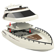 Load image into Gallery viewer, Luxury Modern Yacht, 1/28 RC Boat, 2.4Ghz Radio Remote Control 15” Sailing Cruise, Pool Lake Pond Dual Motors 15kmph Speed Ship
