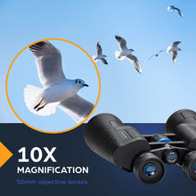Load image into Gallery viewer, TSO Polar HD 10x50 Binoculars for Adults, Porro Prism, HD Glass, Rainproof, Long Eye Relief for Bird Watching &amp; Wildlife Viewing
