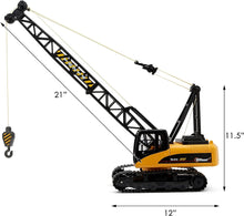 Load image into Gallery viewer, Top Race 15 Channel Remote Control Crane Toy - Battery Powered 1:14 Scale RC Construction Vehicles with Heavy Metal Hook
