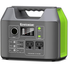 Load image into Gallery viewer, EnginStar Solar Generator, 300W Portable Power Station, 296Wh Lithium Battery Backup w/Two 110V Pure Sine Wave AC Outlet for Camping Road Trip RV, 80000mAh Sufficient Power Supply for Blackout

