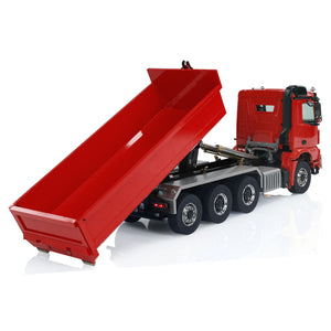 1/14 8X8 RC Hydraulic Roll On Off Full Dumper Truck RC Dump Construction Vehicle Model U-Shaped Short Bucket