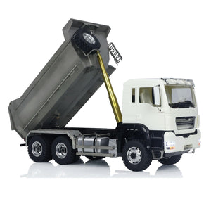 1/14 6 * 6 Front Cylinder Hydraulic Dumper Truck Tipper RC Model 540 Motor Lock Servo Light Sound System Lesu Construction Vehicle