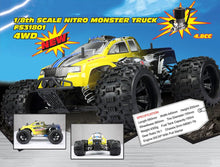 Load image into Gallery viewer, 1/8 Nitro RC Car for Adult 90KM/H 2.4G Full Proportional Nitro Gas Power Remote Control Truck RTR 30CXP Nitro Engine with Pull Starter

