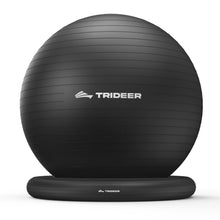 Load image into Gallery viewer, Trideer Exercise Ball for Office Desk, Yoga Ball Chair to Relieve Back Pain, Stability &amp; Fitness Ball-black
