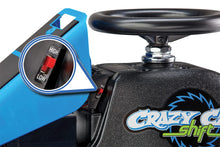 Load image into Gallery viewer, Razor Crazy Cart Shift Electric Go Kart for Kids Ages 6+ - 12V Drifting System, High/Low Speed Switch, Black/Blue
