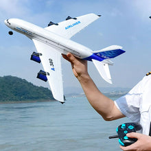 Load image into Gallery viewer, RC Airbus 747 A380 2.4G Remote Control Electric Plane Four Motor RC Airplane Toy RC Airliner with LED Lights Drop Resistant Aircraft 2 Batteries
