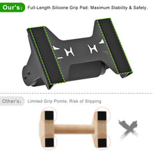 Load image into Gallery viewer, SELEWARE Push Up Bars, Heavy-Duty Steel Pushup Stands with NBR Rubber Covered Wood Handles, Non-Slip Lion Design Base Parallettes Bars for Push Ups, Calisthenics, Handstand &amp; Strength Training
