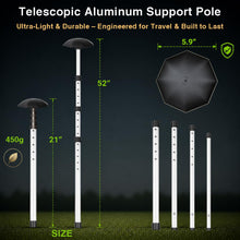 Load image into Gallery viewer, Professional Stiff Arm Golf Travel Bag Support Pole, Silver
