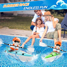 Load image into Gallery viewer, Kids RC Kayak Boat Toy,2.4 Ghz Remote Control Paddle Boat Toys, Toddler Water Racing Boat W/Light for Pools, Lake, Bathtub Summer Outdoor Water
