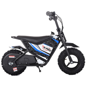 X-PRO XP250E 250W 24V Electric Dirt Bike with Chain Drive! 6.5" Wheels! Rear Disc Brakes! (Blue)