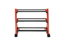 Load image into Gallery viewer, Prime Prosperity Dumbbell Rack 3 Tier Heavy Duty Weight Organizer Dumbbell Storage Stand Holder 1100lbs Capacity Quick Assembly Dumbbell Weight Storage Rack For Home Gym, Red (Rack Only)
