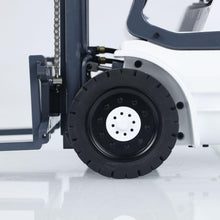 Load image into Gallery viewer, Metal 1/14 RC Hydraulic Forklift Wheeled Transfer Car Hydraulic System RTR Construction Vehicles Motor (White and Grey)
