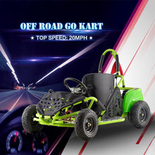 Load image into Gallery viewer, Electric Go Kart, 48V Powered Ride On Car, Seat Belt, 13 inch All-Terrain Tires, Parental Speed Control, Max 20 Mph (Green)
