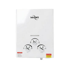 Load image into Gallery viewer, Tankless water heater Gas Propane 1.6GPM VENT FREE 41000 BTU Portable hot water Heater Great for RV &amp; Home outdoors installation - On demand Instant hot water supply - Calentador de agua de Gas White
