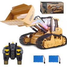 Load image into Gallery viewer, RC Skid Steer Loader Construction Truck 1/14 Remote Control Bulldozer Crawler with Lights 9 Channel RC Front Loader
