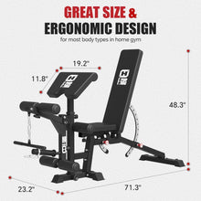 Load image into Gallery viewer, FAGUS H All in One Home Gym System Workout Station with Weight Bench, Black Multi-Function Smithe Machine Power Cage
