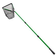 Load image into Gallery viewer, Fiblink Folding Aluminum Fishing Landing Net Fish Net with Extending Telescoping Pole Handle (Green:59-118 inches-(Extend Length))
