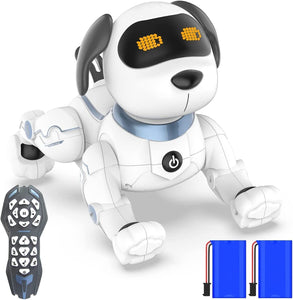 Remote Control Robot Dog Toy for Kids, Programmable Smart RC Puppy, Interactive Voice & Dancing, Electronic Pets Gift