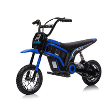 Load image into Gallery viewer, Kids Ride On 24V Electric Toy Motocross Motorcycle Dirt Bike-XXL Large, Speeds up to 14.29MPH,Dual Suspension, Blue
