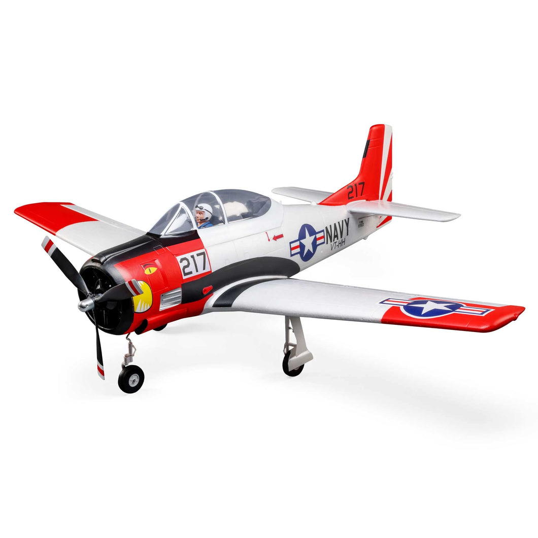 RC Airplane T-28 Trojan 1.2m BNF Basic Transmitter Battery and Charger Not Included with Smart