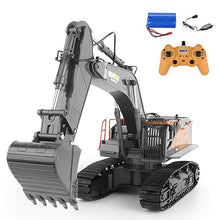 Load image into Gallery viewer, CUTEROOM 1/14 Scale RC Excavator, 22 Channel Remote Control Construction Vehicle with Metal Shovel, 2.4Ghz Excavator with Realistic Lights &amp; Sounds, Rechargeable Battery, Gift for Birthday Christmas
