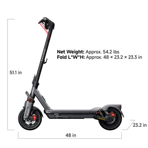Electric Scooter, 28 mph Top Speed w/ 50 Miles Max Range, 2000W Peak Motor, Dual Hydraulic Suspension