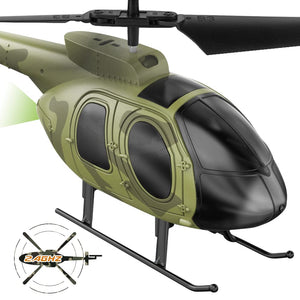Remote Control Helicopter for Kids, Camouflage RC Helicopter, 2.4GHz Radio Controlled Airplane with Gyro 3 Channel Indoor Toy