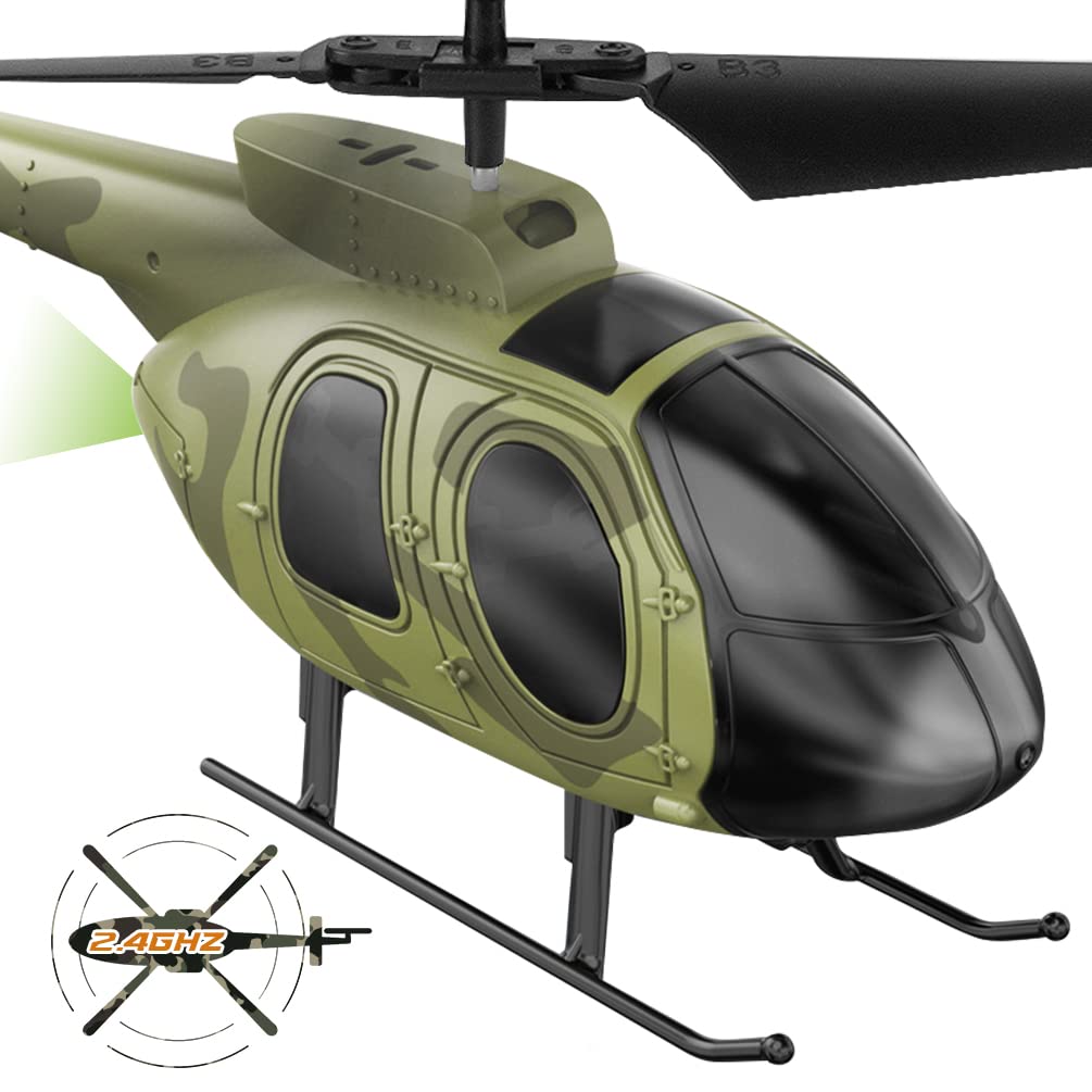 Remote Control Helicopter for Kids, Camouflage RC Helicopter, 2.4GHz Radio Controlled Airplane with Gyro 3 Channel Indoor Toy