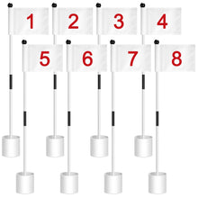 Load image into Gallery viewer, 10 Set Golf Flagsticks Putting Green Flags for Yard, Normal, Mixed

