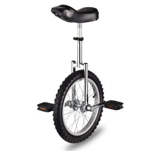 16" Inch Wheel Unicycle Leakproof Butyl Tire Wheel Cycling Outdoor Sports Fitness Exercise Health Silver