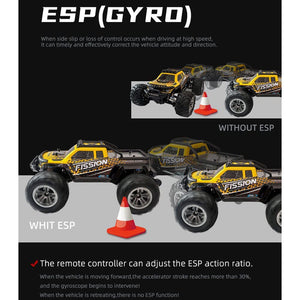 1:10 Scale 40+km/h High Speed Remote Control Car, 4x4 Large Electric Off Road RC Cars, Fast 2.4GHz All Terrain