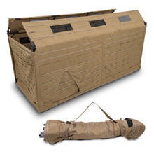 Load image into Gallery viewer, ALPS OutdoorZ Alpha Waterfowl Blind - Durable Hunting Blind in Tan, with Push Open Shooting Doors, Full-Length Side Access, Removable Gun Rests, Mesh Pockets, and Dog Doors
