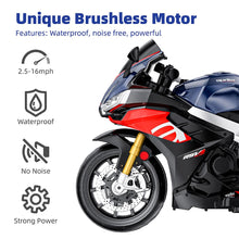 Load image into Gallery viewer, Licensed 24V Kids Electric Motorcycle for Kids, Speed Up to 5mph Ride-On Motorcycle (Normal Motors - 24V, Blue)
