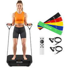Load image into Gallery viewer, SEDOZIK Vibration Plate Exercise Machine, Vibration Plate for Lymphatic Drainage Weight Loss, 450 Lbs Capacity Full Body Vibrating Platform Workout Equipment with Bluetooth for Home Women Men, Black

