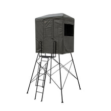 Load image into Gallery viewer, Rivers Edge® Landmark™ 550 Shooting House, 6' x 4.5' Interior Space, 8’ Tower, Adjustable Shooing Windows, Quiet Hinged Door, Marine-Grade Reinforced Synthetic Tarpaulin, Steel Frame, LM550C
