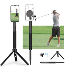 Load image into Gallery viewer, Golf Tripod &amp; Monopod, Magnetic Golf Film Stick 52" Adjustable | Golf Swing Training Aid, Compatible with Mag-Safe iPhone Android Phones, Record Golf Swing with Magnetic Holder
