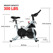 Load image into Gallery viewer, DeerRun Exercise Bike, Indoor Cycling Bike with Adjustable Magnetic Resistance-Silver
