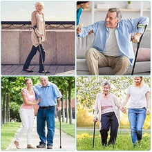Load image into Gallery viewer, Antdvao Forearm Crutch for Adults(x1 Unit), Forearm Crutch with Cuffs,  (Single Black)
