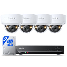 Load image into Gallery viewer, REOLINK 8CH 12MP PoE Security Camera System with 4TB HDD RLK8-1200V4
