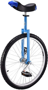 24INCH Balance Bicycle Unicycle for Home & Gym Fitness, Skidproof Mountain Tire, 150Kg Load Capacity, Blue
