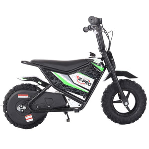 X-PRO XP250E 250W 24V Electric Dirt Bike with Chain Drive! 6.5" Wheels! Rear Disc Brakes! (Green)