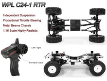 Load image into Gallery viewer, RC Rock Crawler RC Truck 4x4 1/16 Scale RC Crawler Off Road Remote Control Pickup 2.4G All Terrain RTR
