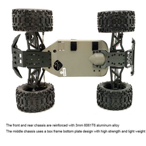 1:10 Scale All Terrain RC Car, Brushless 80km/h High Speed 4WD Electric Vehicle with 2.4 GHz Remote Control, 4X4 RC