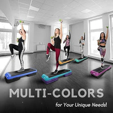 Load image into Gallery viewer, Yes4All Adjustable Workout Aerobic Exercise Step Platform with 4 Adjustable Risers Included and Extra Risers Options - Green Black
